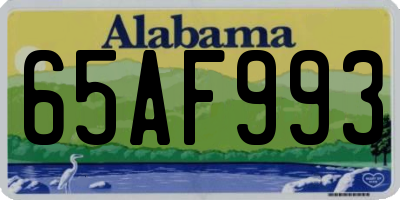 AL license plate 65AF993