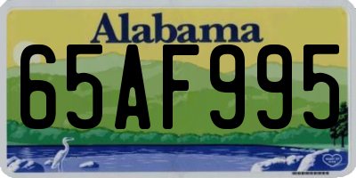 AL license plate 65AF995