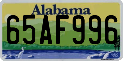 AL license plate 65AF996