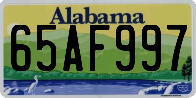 AL license plate 65AF997