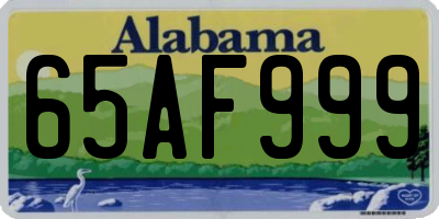 AL license plate 65AF999