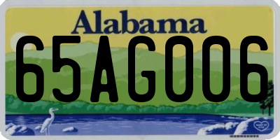 AL license plate 65AG006