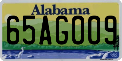 AL license plate 65AG009