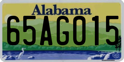 AL license plate 65AG015