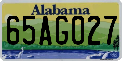 AL license plate 65AG027