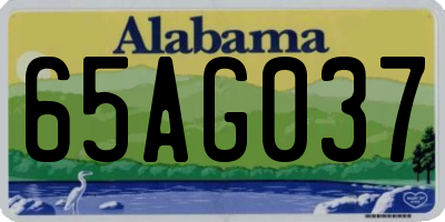 AL license plate 65AG037
