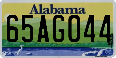 AL license plate 65AG044