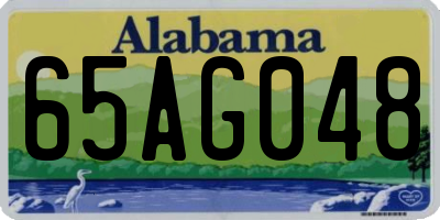 AL license plate 65AG048