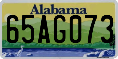 AL license plate 65AG073