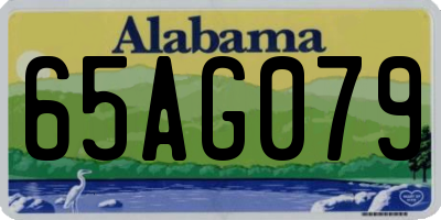 AL license plate 65AG079