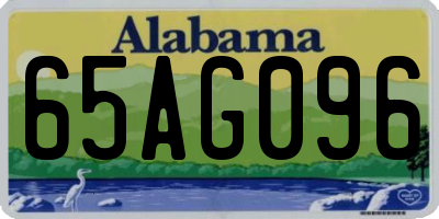 AL license plate 65AG096