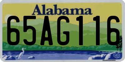 AL license plate 65AG116