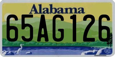 AL license plate 65AG126