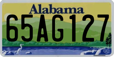 AL license plate 65AG127
