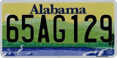 AL license plate 65AG129