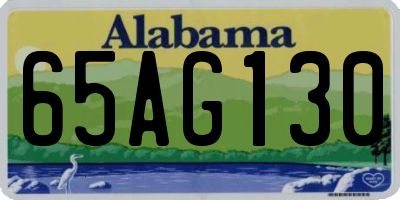 AL license plate 65AG130