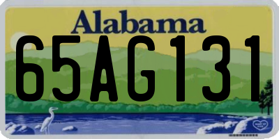AL license plate 65AG131
