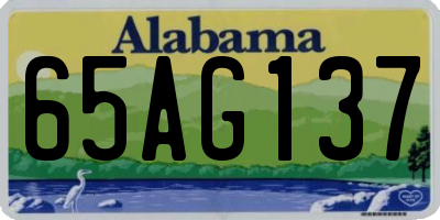 AL license plate 65AG137