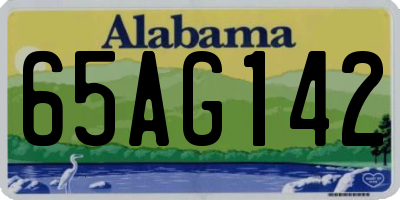 AL license plate 65AG142
