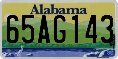 AL license plate 65AG143