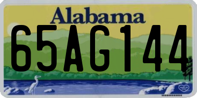 AL license plate 65AG144