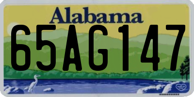AL license plate 65AG147