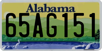 AL license plate 65AG151