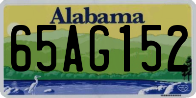 AL license plate 65AG152