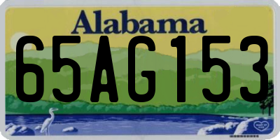 AL license plate 65AG153