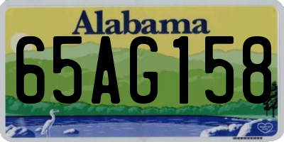 AL license plate 65AG158