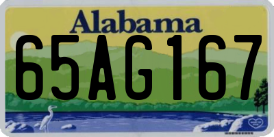 AL license plate 65AG167