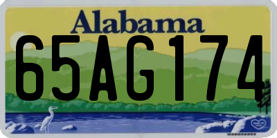 AL license plate 65AG174