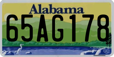 AL license plate 65AG178