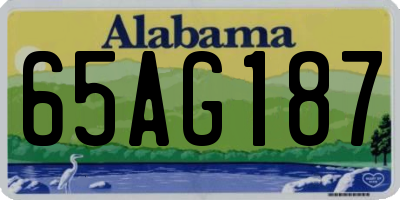 AL license plate 65AG187