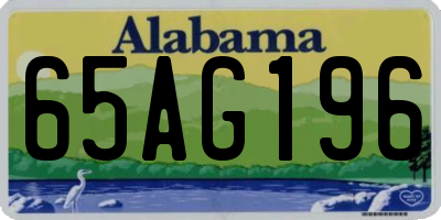 AL license plate 65AG196
