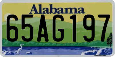 AL license plate 65AG197