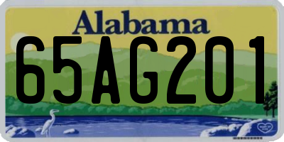 AL license plate 65AG201