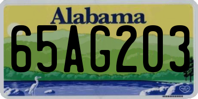 AL license plate 65AG203
