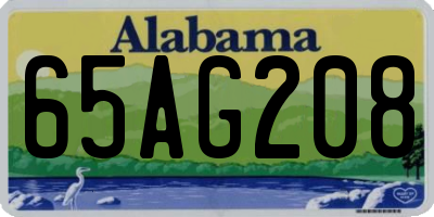 AL license plate 65AG208
