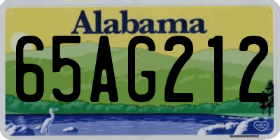 AL license plate 65AG212