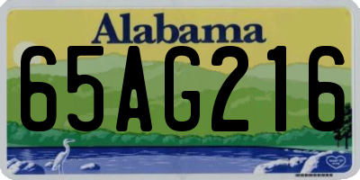 AL license plate 65AG216
