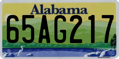 AL license plate 65AG217