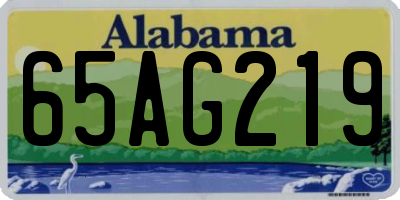 AL license plate 65AG219