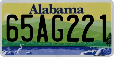 AL license plate 65AG221
