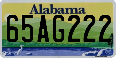 AL license plate 65AG222