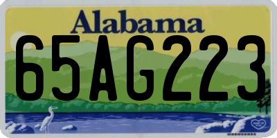 AL license plate 65AG223