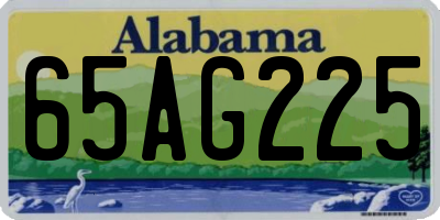 AL license plate 65AG225