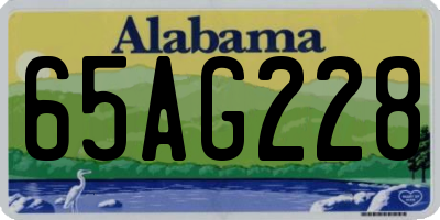 AL license plate 65AG228