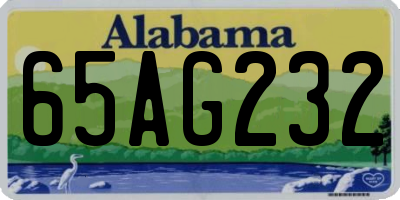 AL license plate 65AG232
