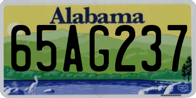 AL license plate 65AG237